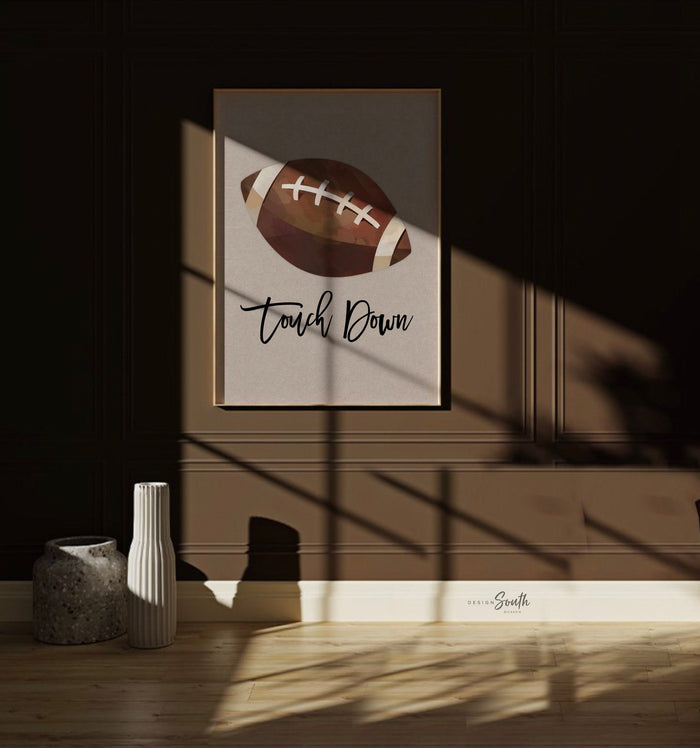 Sports baby gift, sports nursery wall art decor, basketball slam dunk art print, football touch down art print, baseball home run art print