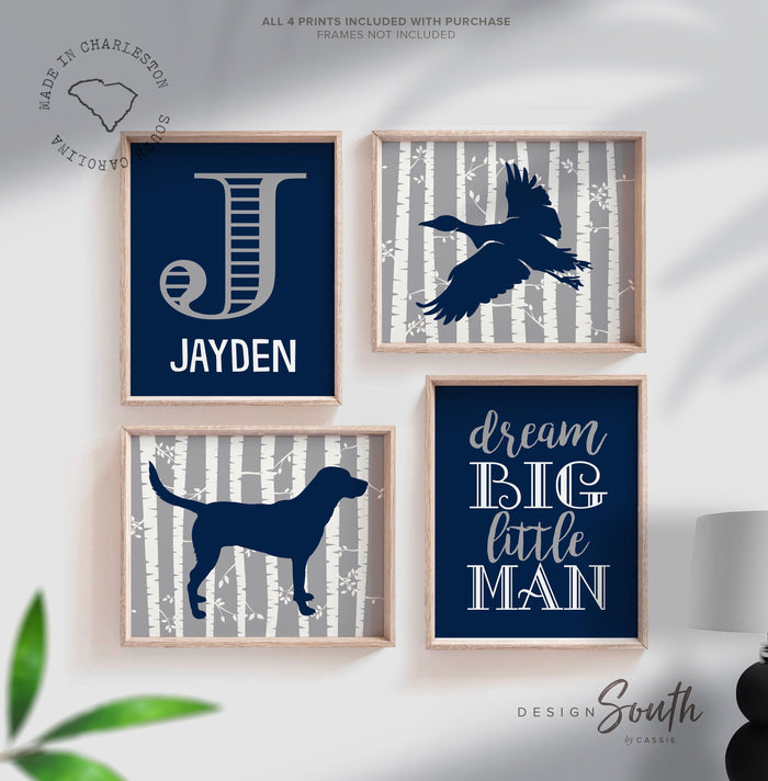 Bird Dog & Duck Hunting Nursery Art — Navy Pointer Prints