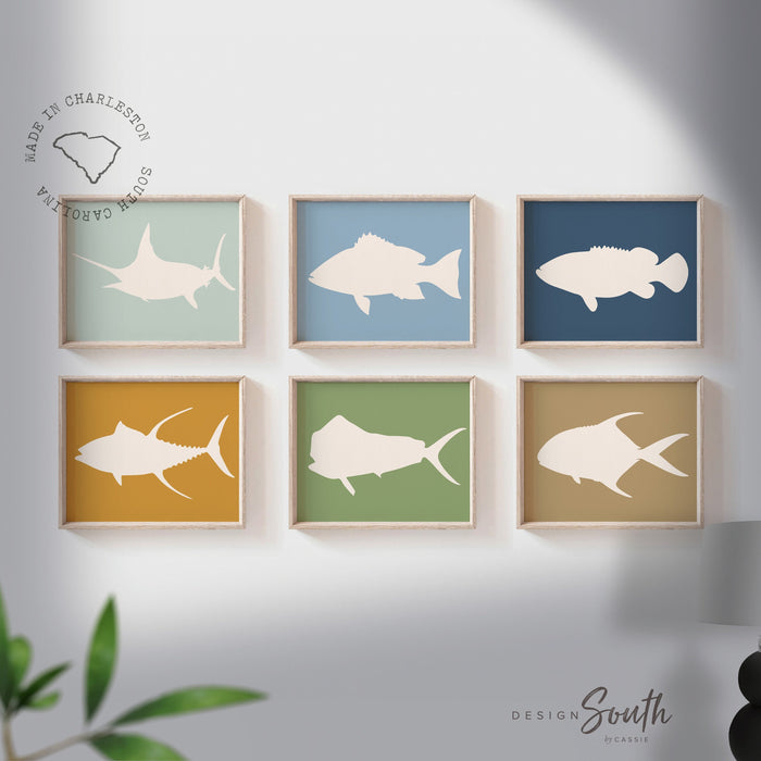 Offshore fishing, offshore fish, boys saltwater fish wall art, marlin nursery, boys fishing theme, fish nursery art boys, marlin fish decor