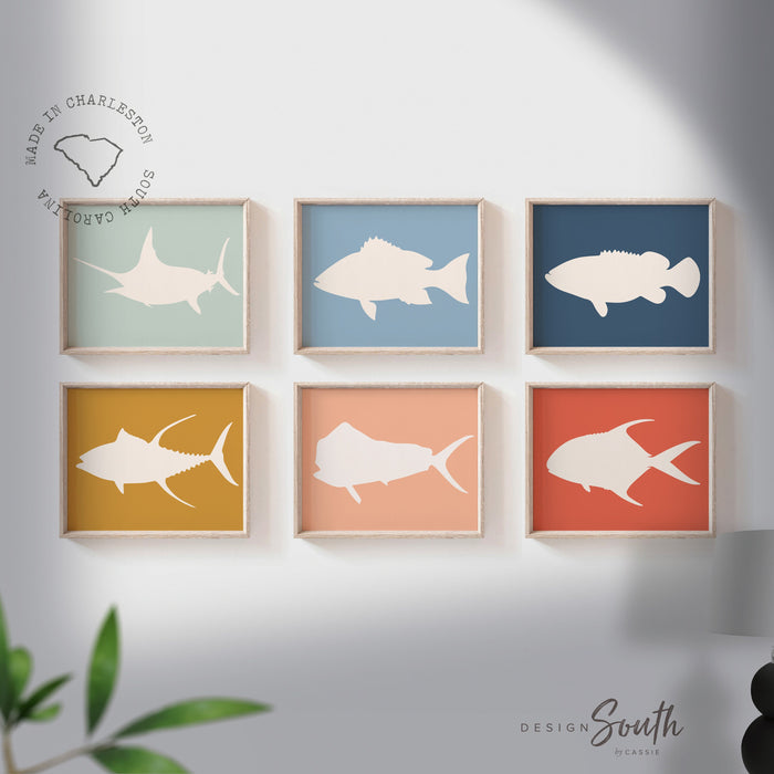 Offshore fishing, offshore fish, boys saltwater fish wall art, marlin nursery, boys fishing theme, fish nursery art boys, marlin fish decor