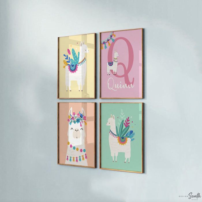Llama nursery decor, llama nursery art, llama theme, llama baby decor, llama print, llama wall art, girl nursery prints, alpaca nursery art