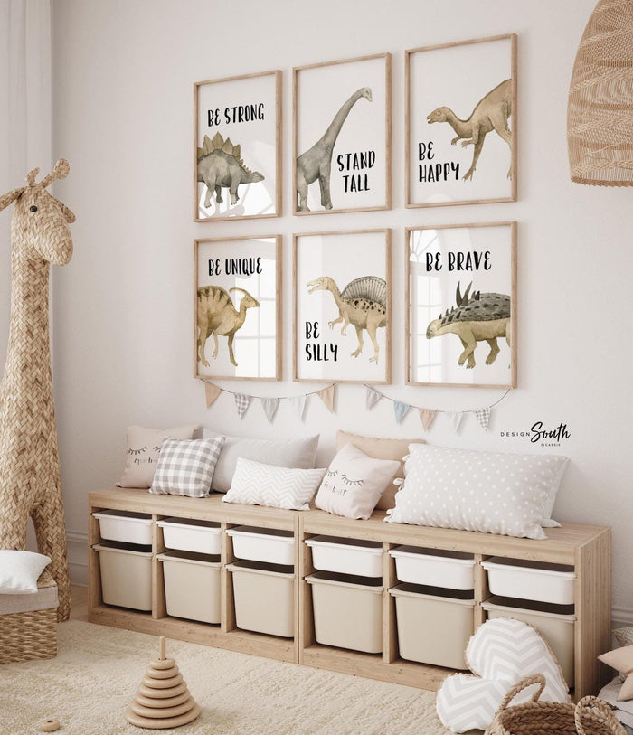 Boys dinosaur bedroom wall art, dinosaur decor for boys, boys dinosaur theme, dinosaur prints, baby boy dinosaurs, dinosaur nursery art boys