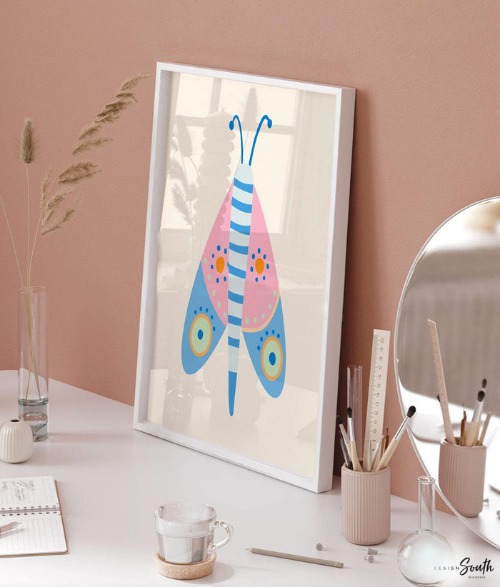Pastel Butterfly Wall Art Set of 6 — Girls' Nursery Prints