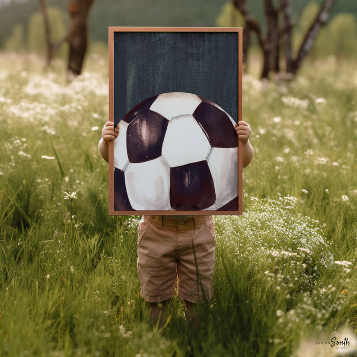 Sports Ball Art Prints – Industrial Style Nursery Decor, Set of 6