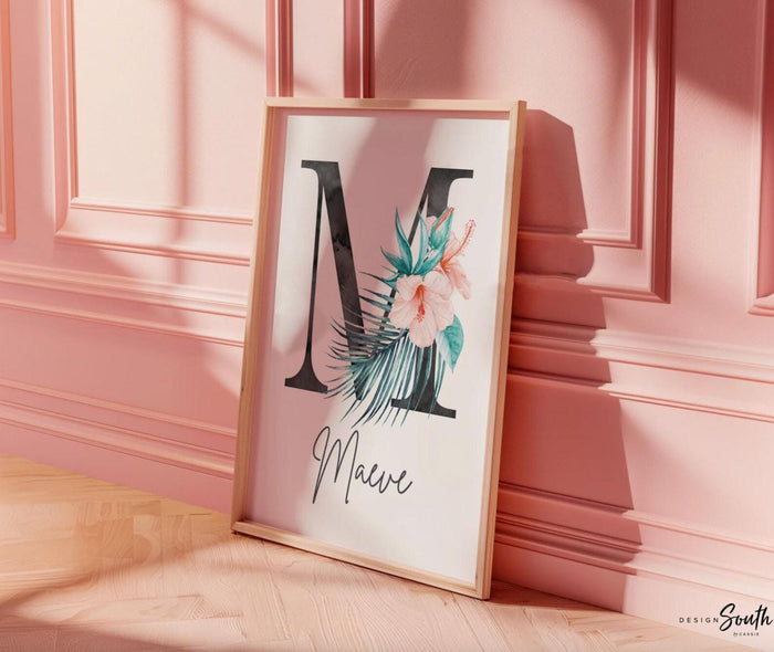 Tropical Sloth Nursery Prints: Baby Girl Bedroom Decor