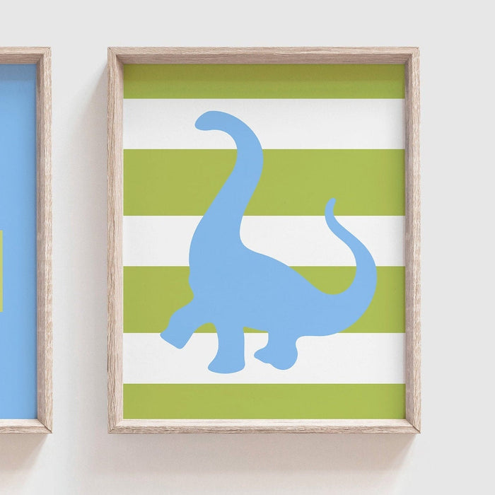 Boys bedroom dinosaur name print customized, blue and green boys dinosaur art, toddler kids dinosaur playroom wall, inspirational quote boy