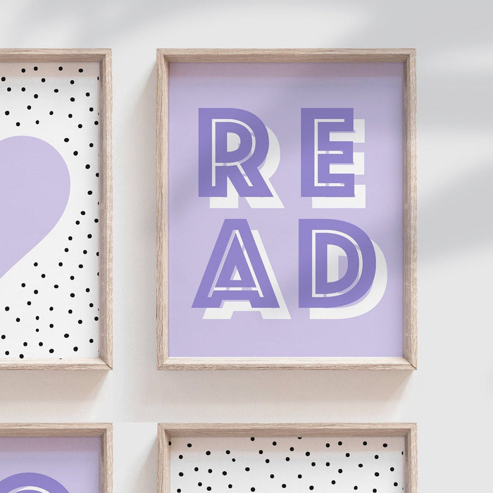 Lilac & Lavender Girls' Room Wall Art — Purple Playroom Prints