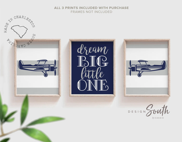 Airplane baby, navy blue and gray, kids airplane room art, boys airplane art, boys airplane nursery, airplane art for boys, aviation nursery