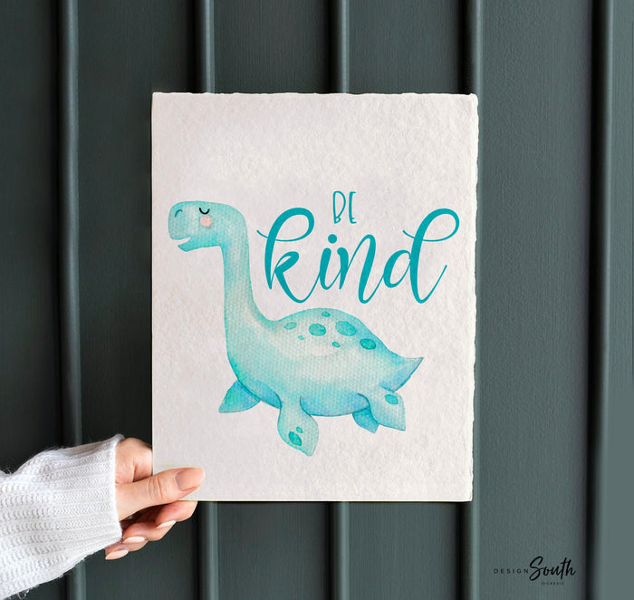 Sweet baby dinosaurs, nursery dinosaur themed wall art pink mint blue, love big be kind be brave with dinosaur, baby decor dinosaur wall art