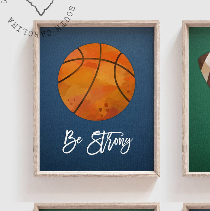 Sports wall art decor for boy's nursery bedroom playroom, sports posters art prints home decor walls, sports themed big boy room wall ideas