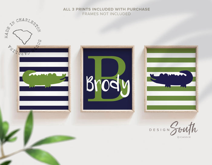 Big boy bedroom alligator theme, baby boys alligator nursery decor, navy blue and green nursery decor, decor boys room, children's playroom