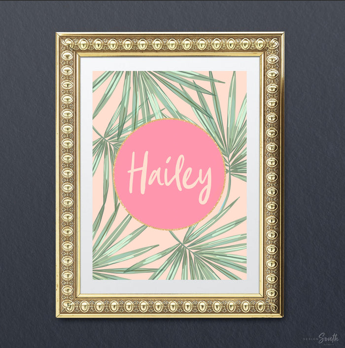 Pink gold flamingo nursery decor, girls nursery decor pink and gold, tropical nursery theme, girls tropical bedroom, wall decor pink gold