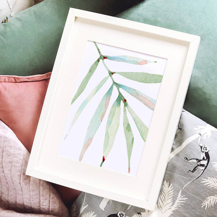 Light pink and green tropical baby, blush peach tropical nursery, beach plants pink initial baby art, newborn nature themed nursery prints