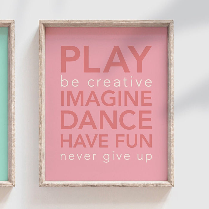 Playroom signs, cute children's play room, playroom pop of color, toy room wall art, playroom sign set, playroom ideas, play quotes for kids