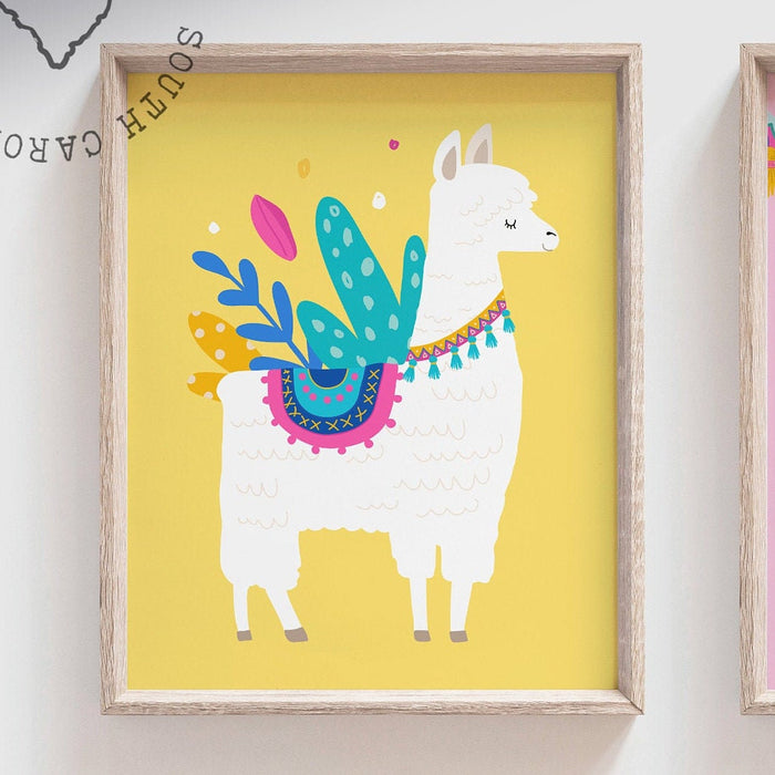Llama nursery decor, llama nursery art, llama theme, llama baby decor, llama print, llama wall art, girl nursery prints, alpaca nursery art