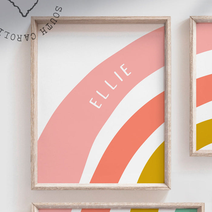 Sister girl room ideas, twin girls room wall art, sister signs, sister gift, little sister big sister wall decor, bedroom for girls rainbows