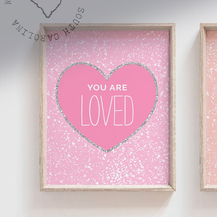 Girl room decor ideas, girl room themes, girls room wall decor, heart themed kid room, toddler girl bedroom art, little girl love pastel art
