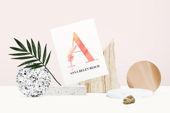 Tropical flamingo nursery, blush trendy nursery tropical baby, modern tropical theme baby, trendy nursery wall art decor baby girl room gift
