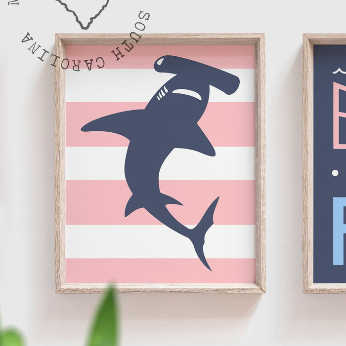 Boy girl bathroom, boy and girl shark bathroom, boy/girl decor pink blue, pink and blue bathroom kids, boy girl twin bathroom, twin girl boy