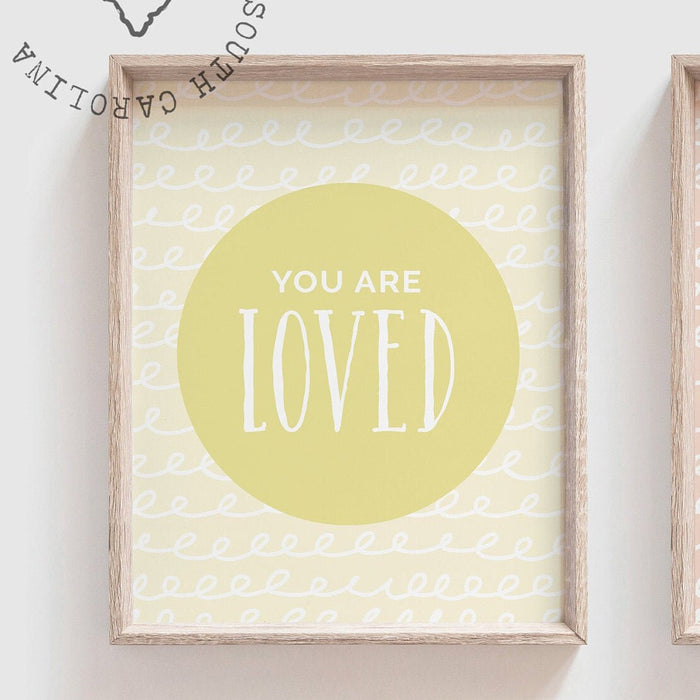 Kid pastel bedroom wall decor, boy or girl playroom, art for children, playroom prints, you are strong brave smart kind unique loved quotes