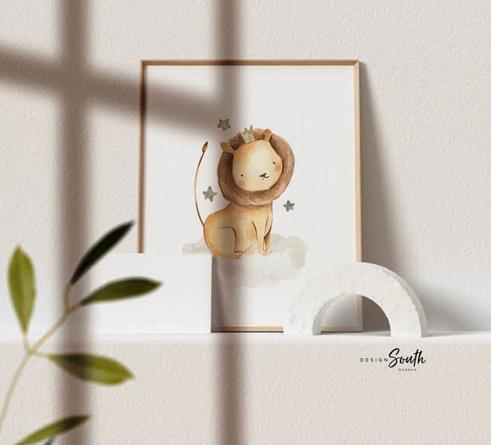 Sweet baby animal nursery art, poster print set baby animals, animal wall art gender neutral colors, animal baby room, safari themed nursery