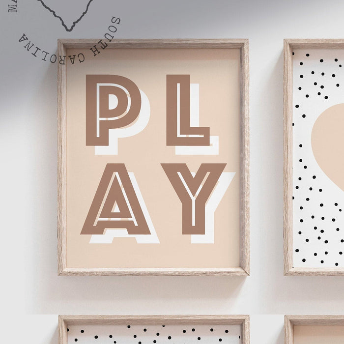 Boho playroom art, neutral modern playroom, boho playroom decor, neutral baby room wall art, toddler playroom, kids neutral playroom ideas