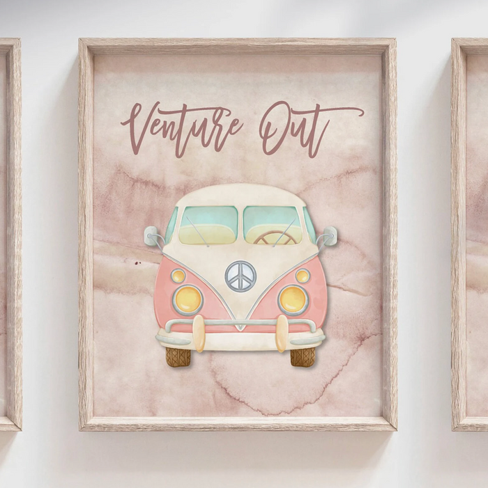 World Map Travel Wall Art — Kids' Travel Themed Room Prints