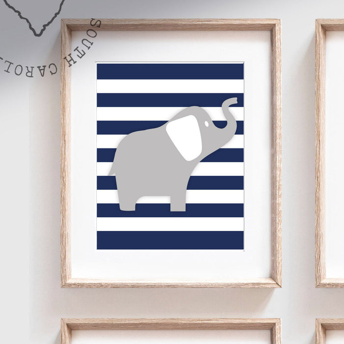 Twin nursery decor, elephant nursery decor, pink and navy blue, quote for twins, twin art, nursery wall decor, twin nursery boy and girl