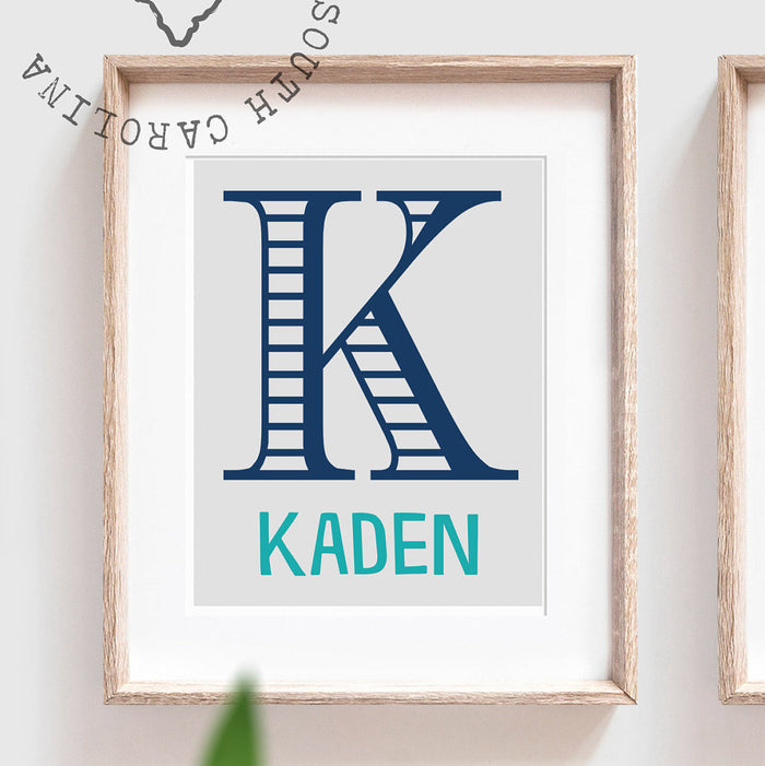 Transportation theme for boys nursery or bedroom, personalized name print for boys, oh the places you'll go, cars, turquoise and navy prints