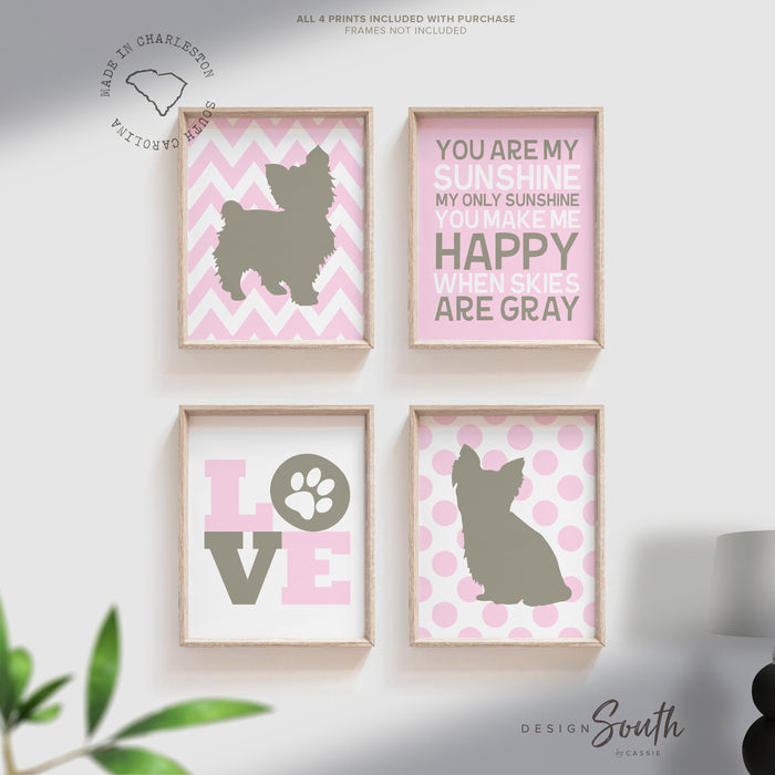 Yorkie mom, yorkie gifts, yorkie art, yorkshire terrier art prints, yorkshire terrier wall art, puppy dog prints nursery, teacup yorkie gift