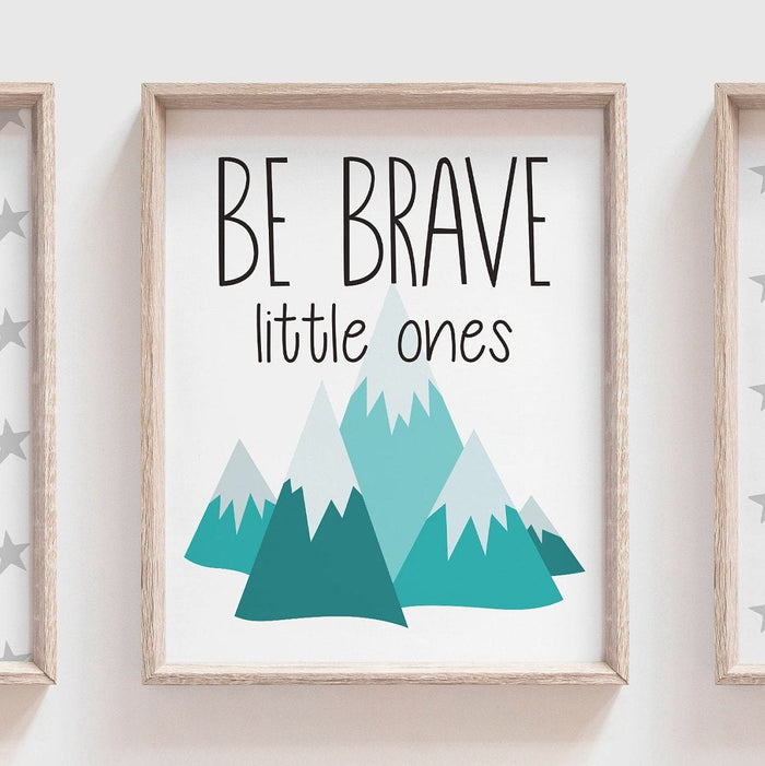 Twin woodland nursery, fox twins, neutral boy girl nursery, boy girl shared room decor, be brave little ones, kids playroom, twin baby gift