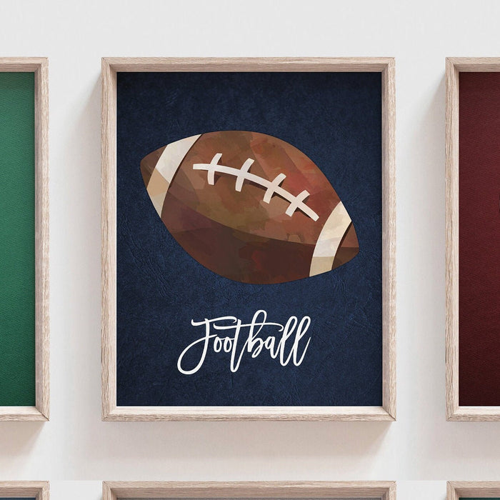 Sports home decor, sports posters boys room, sports wall art, athlete little boy gift, artwork above bed sports theme, basketball football