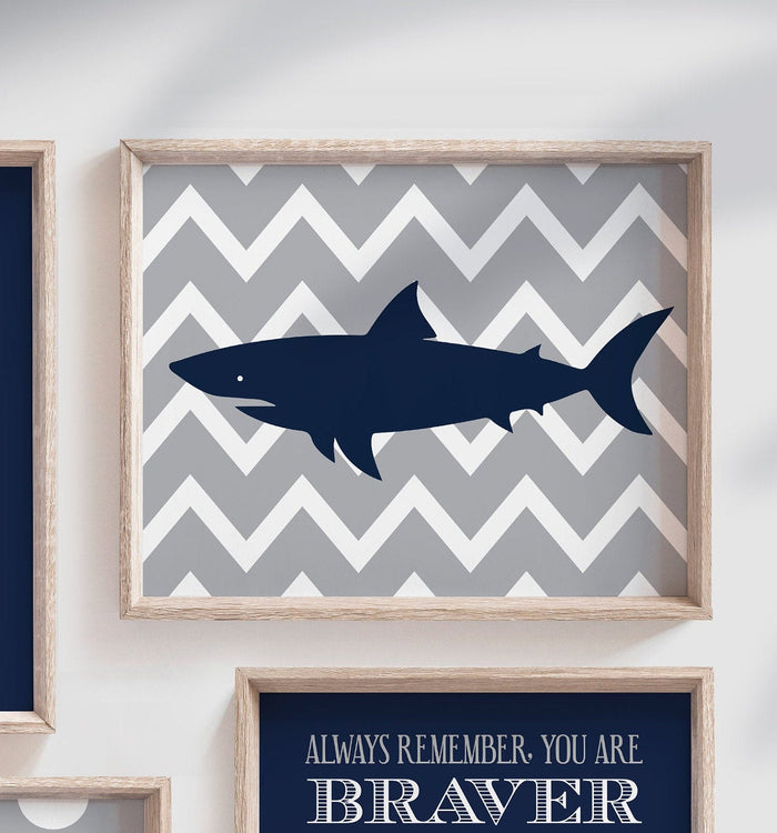 Shark nursery art, shark nursery decor, baby boy shark wall art, baby boy sharks, shark bedroom art, shark wall art, shark nursery theme
