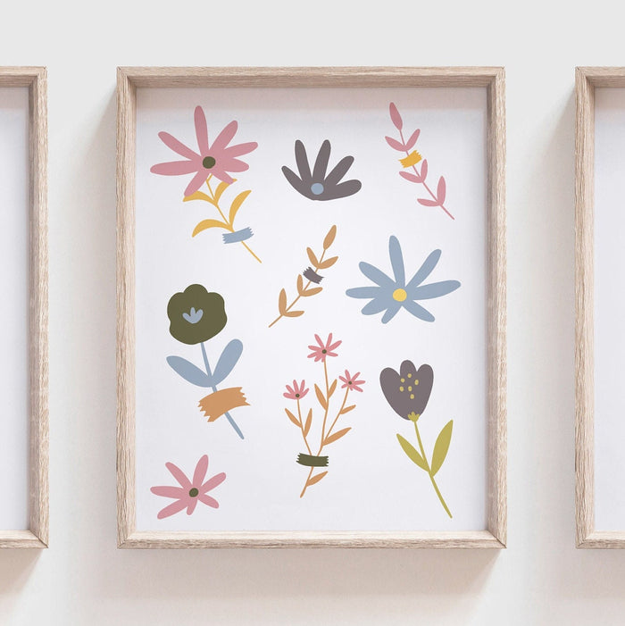 Sister Room Decor — Floral Prints with Both Names