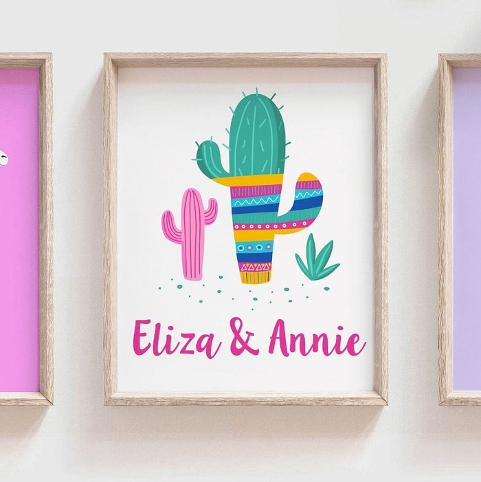 Llama theme bathroom two girls, sister llama wall art, gift for sisters girls names personalized, llama wall art print, pink purple bathroom