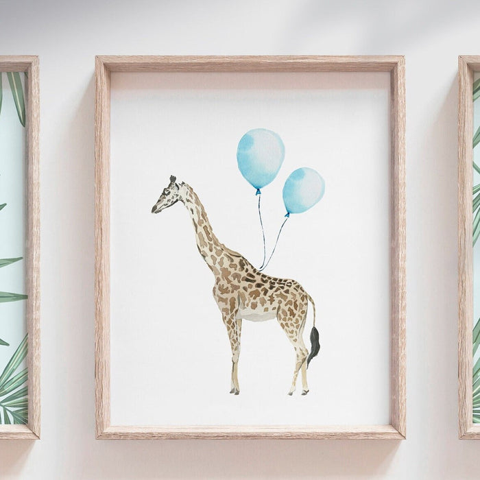 Baby boy nursery art, baby blue boy nursery decor, blue baby animals boy nursery, safari baby boy art, cute boy nursery art, newborn boy art