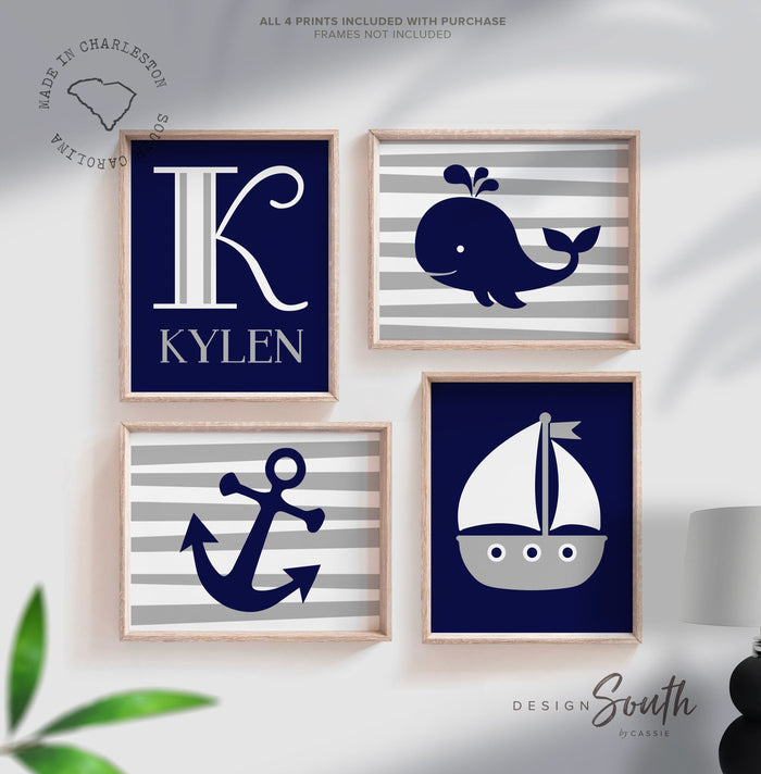 Boys nautical bedroom, blue and gray nautical, blue nautical nursery, boys nursery blue gray, baby boy nautical, blue gray nautical decor
