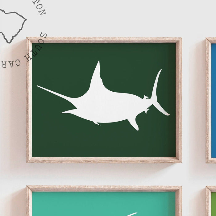 Offshore fishing, offshore fish, boys saltwater fish wall art, marlin nursery, boys fishing theme, fish nursery art boys, marlin fish decor