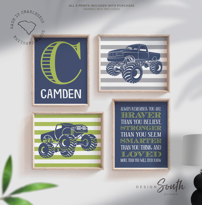 Big boy bedroom trucks, boys truck theme, monster truck theme bedroom wall art, monster truck prints for boys, truck art, truck decor boys