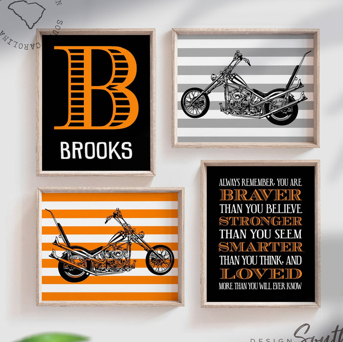 Captain america chopper, motorcycle nursery, boys bedroom motorcycle theme decor, motorbike boys, chopper bike, motorcycle boys decor black