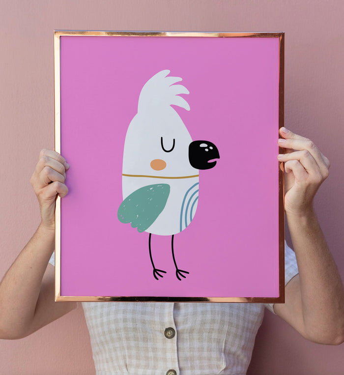 Exotic tropical birds print, tropical birds wall art, tropical animals print set, cute tropical birds print set, modern girl's tropical art