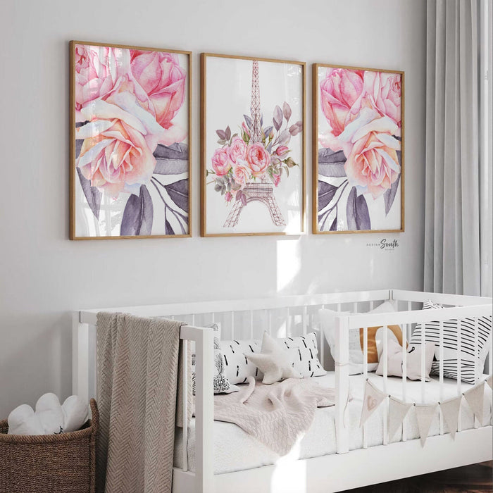 Paris nursery decor, parisian themed girls room, baby girl art blush pink room decor, paris girls bedroom, parisian nursery decor wall art