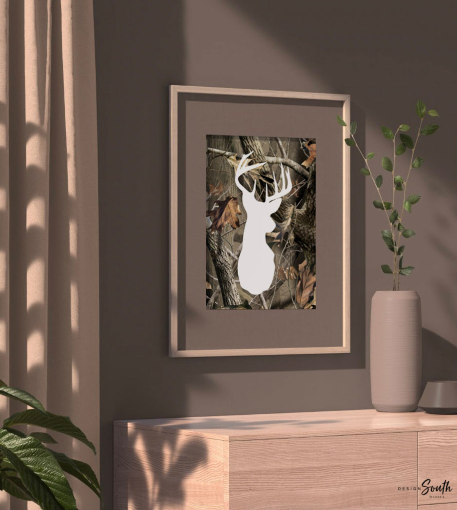 Deer decor, deer art, hunting decor, camo decor, deer nursery decor, deer nursery, deer boys monogram, deer prints, camo deer decor, bedroom
