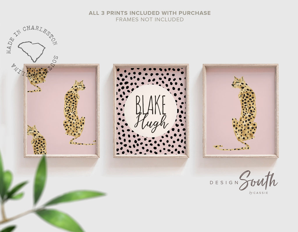 Baby cheetah print pink, dot speckle pattern nursery, modern nursery ideas girl, safari baby animal nursery pink girl, printed cheetah art