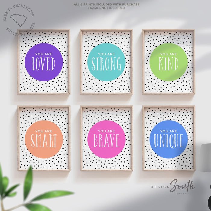 Little girl colorful room art, inspirational girls bedroom, girls quotes art, girl bedroom decor toddler wall art, colorful kid gallery wall