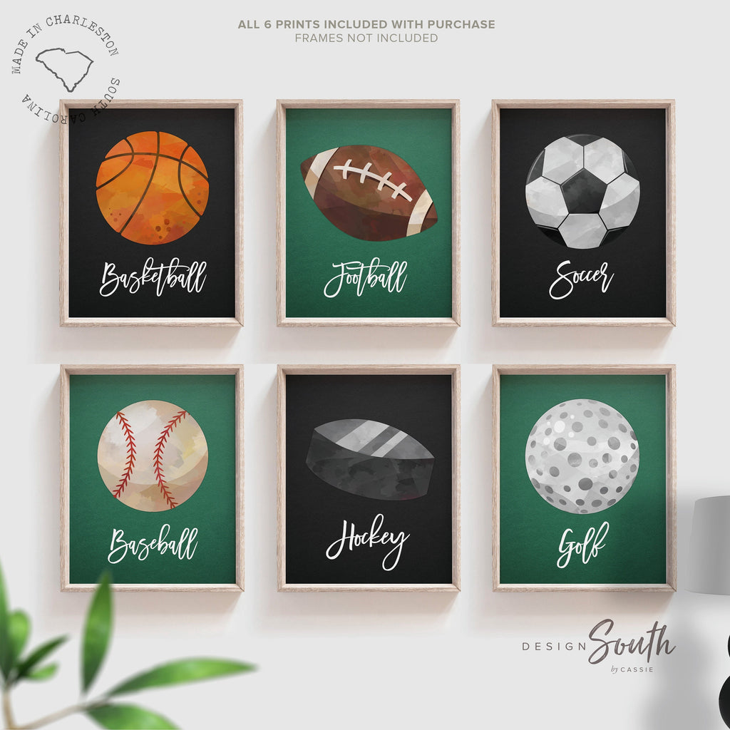 Baby shower sports theme boy gift, sports nursery decor, birthday sports gift, athletic decor kids room, playroom wall ideas sports lover