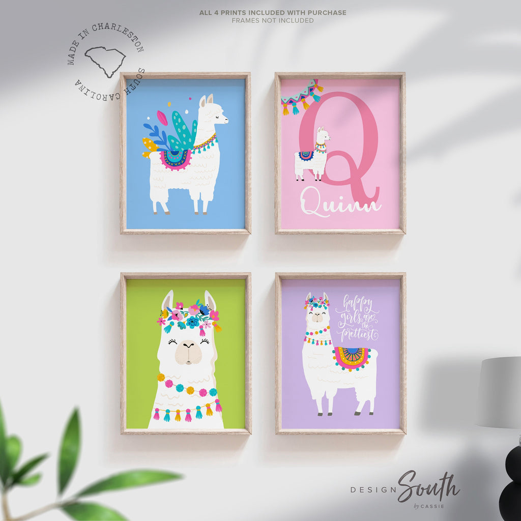 Llama nursery decor, llama nursery art, llama theme, llama baby decor, llama print, llama wall art, girl nursery prints, alpaca nursery art