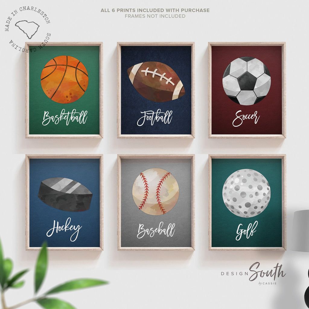 Sports home decor, sports posters boys room, sports wall art, athlete little boy gift, artwork above bed sports theme, basketball football