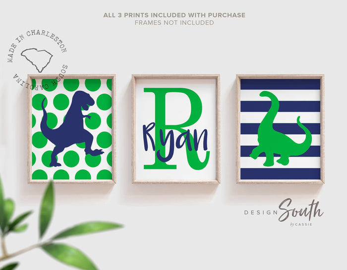 Big boy bedroom wall art, dinosaur decor, wall decor for boys, boys bedroom green navy blue, boys nursery green navy, boys dinosaur bedroom