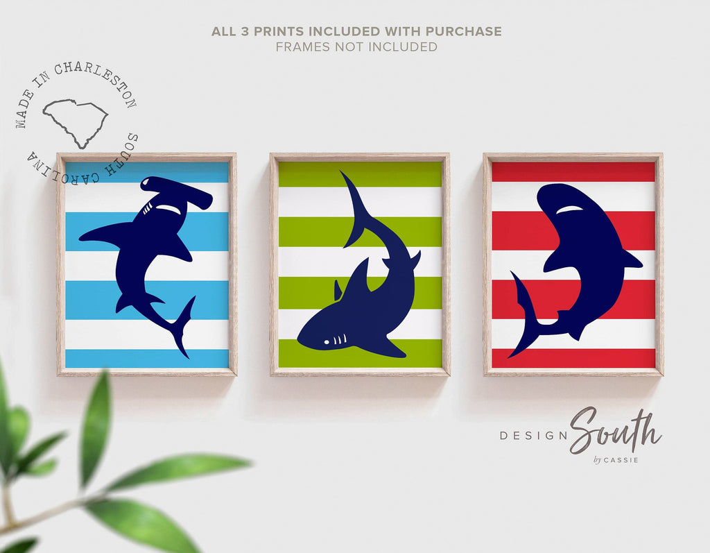 Kids room sharks, toddler shark room, shark decor, boy wall art, big boy bedroom, shark playroom, wall art for boy, bedroom decor, boys room